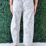 Leopard Barrel Denim
