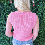 Relaxed Fit Crew Neck Sleeveless Top
