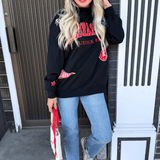 Nebraska All Over Scatter Oversized Funnel Neck