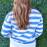 Oversized Stripe French Terry Sweatshirt
