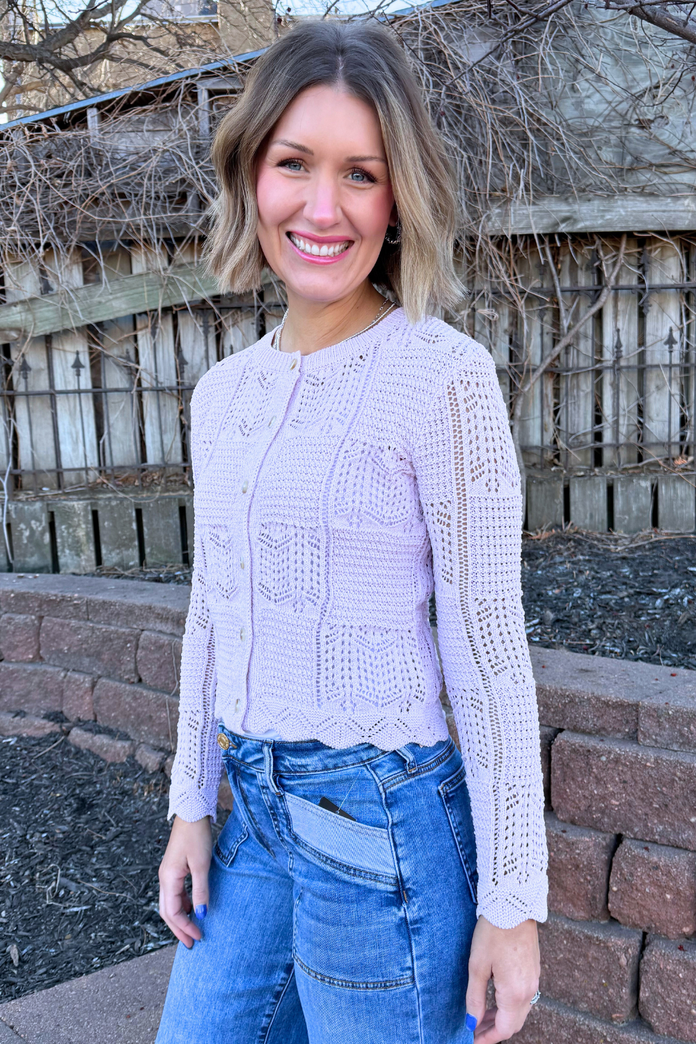 Spring Pointelle Cardigan - The 308 Boutique