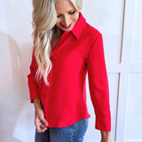 3/4 Sleeve Button Down