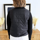 Long Sleeve Zip Front Quilted Sweater Jacket