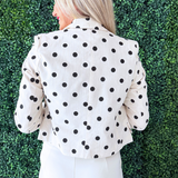 Linen Polka Dot Blazer