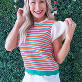 Scallop Detail Knit Top