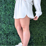 Elastic Waist Scuba Shorts