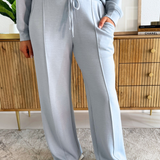 Relaxed Drawstring Straight Leg Pant