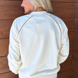 Contrast Piping Raglan Sleeve Sweatshirt