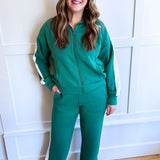 Modal Scuba Striping Zip Up Jacket