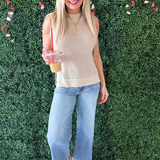 Sleeveless Knit Sweater Top