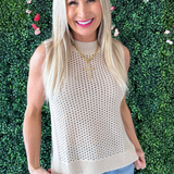 Sleeveless Knit Sweater Top