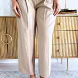 HR Pleated Wide Leg Crop Trouser