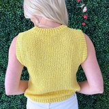 Relaxed Fit Crew Neck Sleeveless Top