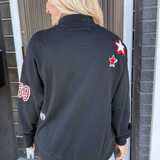 Nebraska All Over Scatter Oversized Funnel Neck