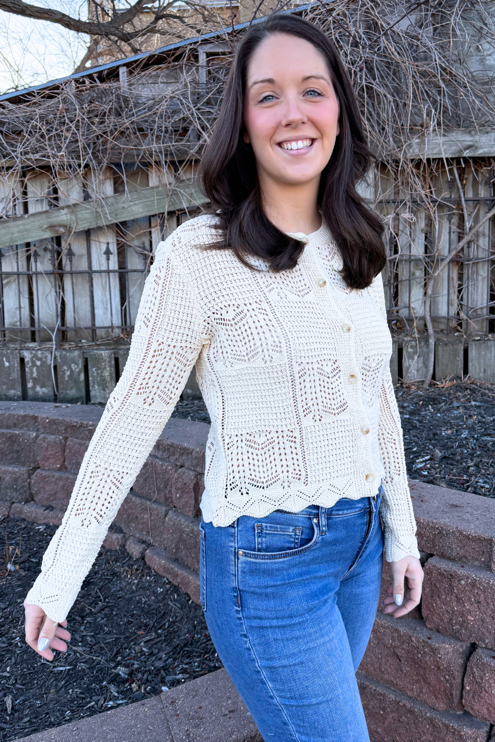 Spring Pointelle Cardigan - The 308 Boutique