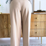 HR Pleated Wide Leg Crop Trouser