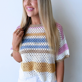 Cropped Knitted Crochet Tee