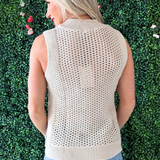 Sleeveless Knit Sweater Top