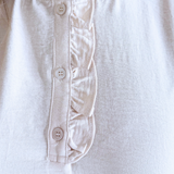 Ruffle Sleeve Button Top