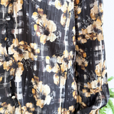 Long Sleeve Button Front Woven Top w/ Smocking
