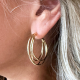 Four-Row Hoop Earring
