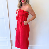Ruffle Bodice Jumpsuit