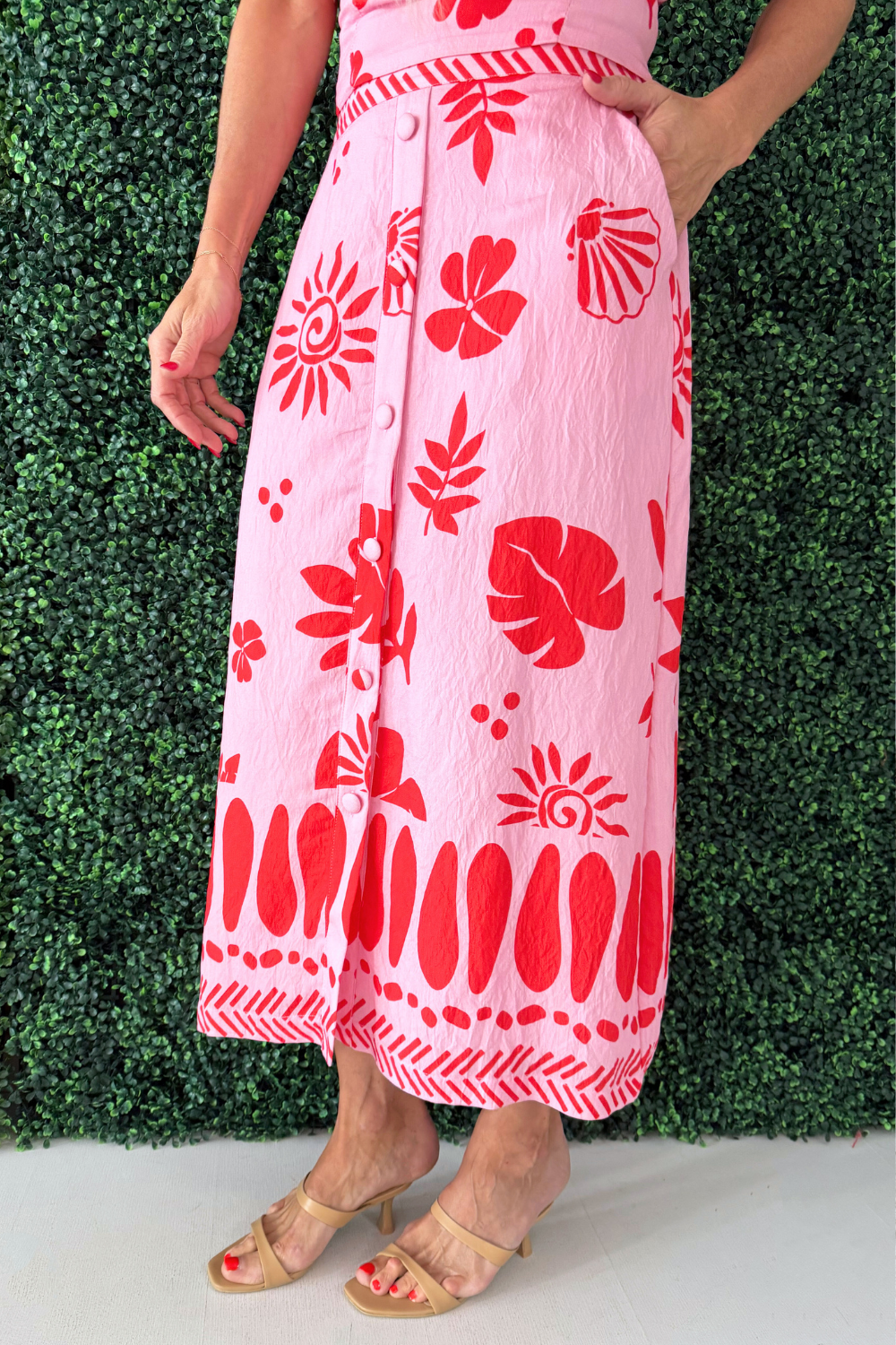 Floral Printed Midi Skirt