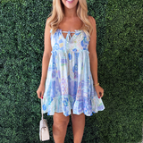 Sleeveless Tiered Mini Dress with Adjustable Straps
