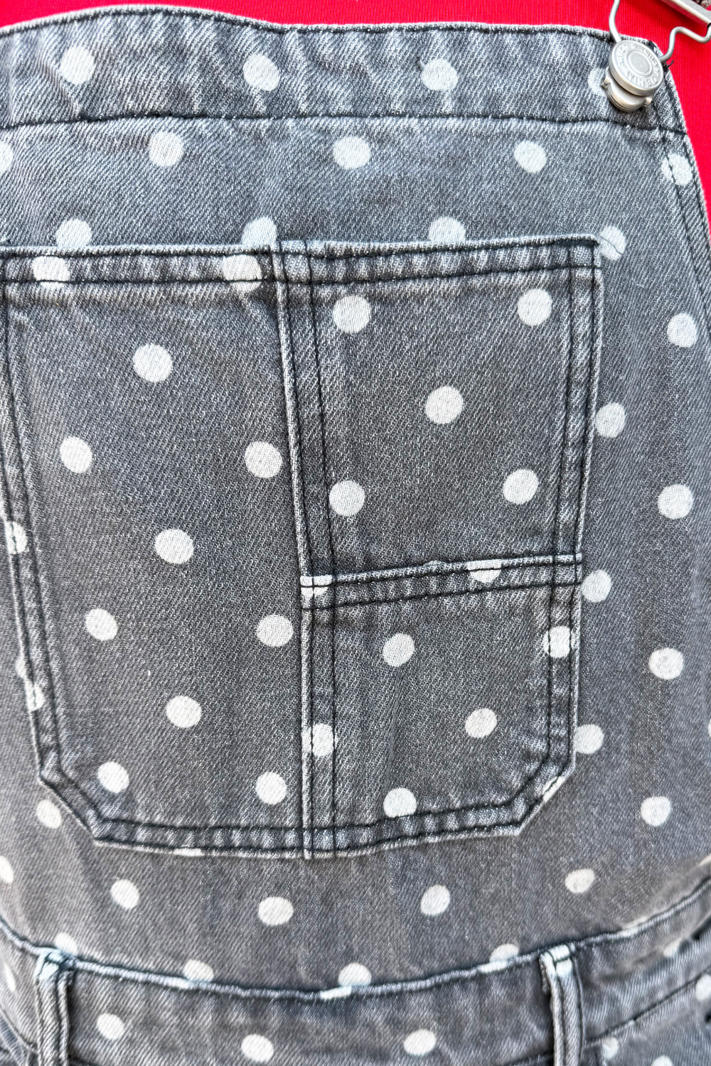 Slouchy Fit Polka Dot Overalls