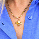 Paperclip Cross Necklace