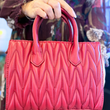 Arbor Herringbone Satchel w/ Dual Handles