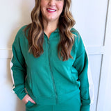 Modal Scuba Striping Zip Up Jacket