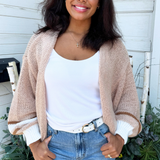 Loose Knit Cardigan Sweater