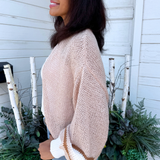 Loose Knit Cardigan Sweater