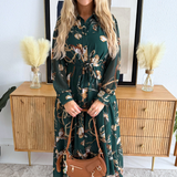Chiffon Button Down Midi Dress