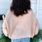 Loose Knit Cardigan Sweater