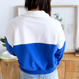 Colorblock Half Zip Pullover Relaxed Fit