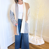 Striped Cardigan with Patch Pockets