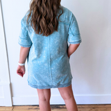 Oversized Washed Terry Dress - The 308 Boutique