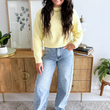 Loose Woven Barrel Jeans