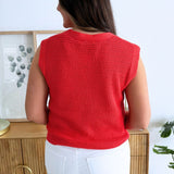 Button Down Crochet Sweater Vest
