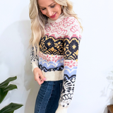 Multicolor Faire Isle Knit Sweater - The 308 Boutique