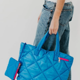 Presley Puffer Quilted Tote Bag with Pouch
