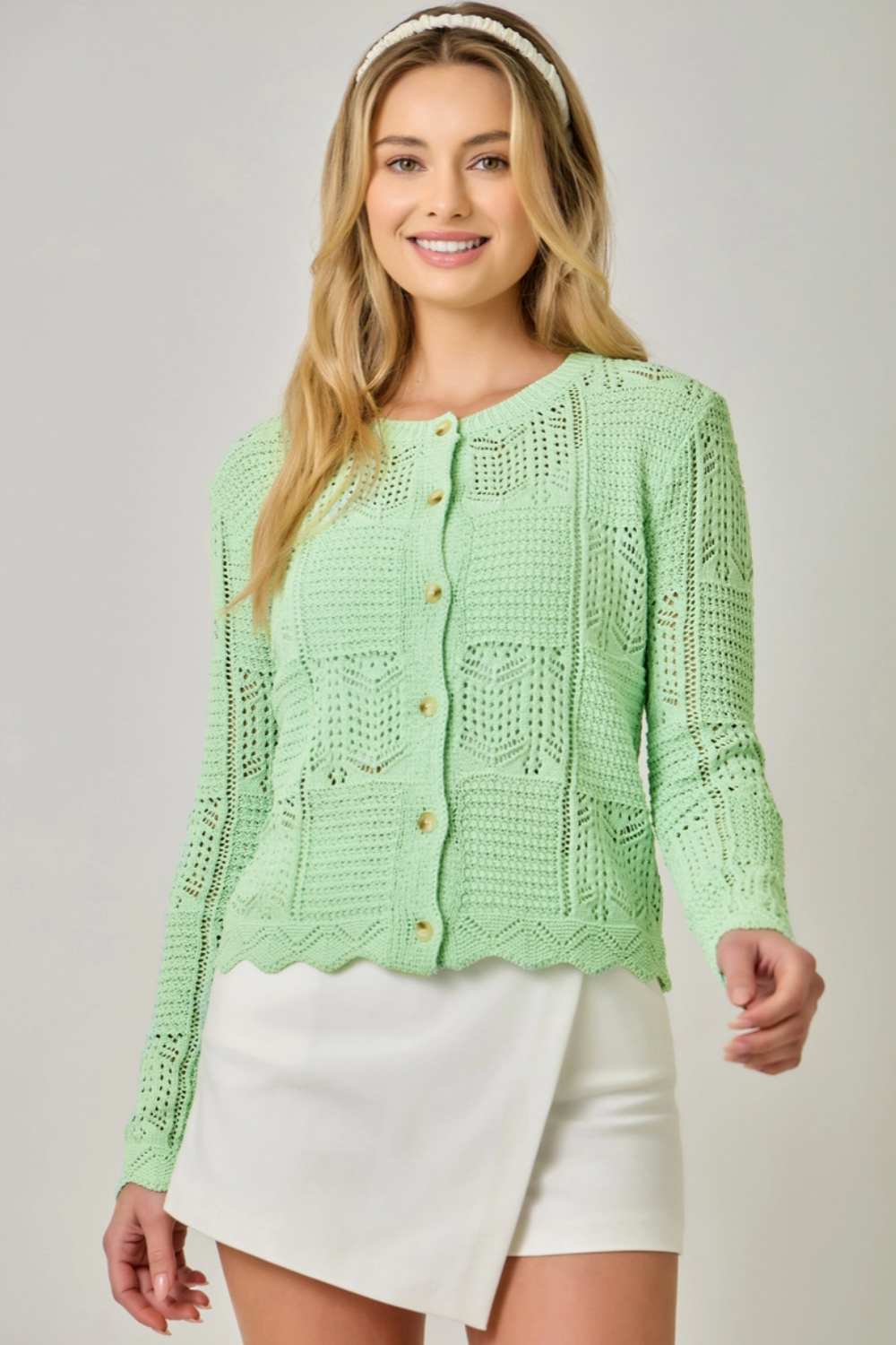 Spring Pointelle Cardigan