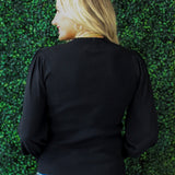 Mesh V Neck Sweater