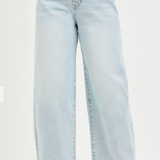 High Rise Crop Barrel Jeans