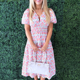 Geometric Pattern Midi Dress