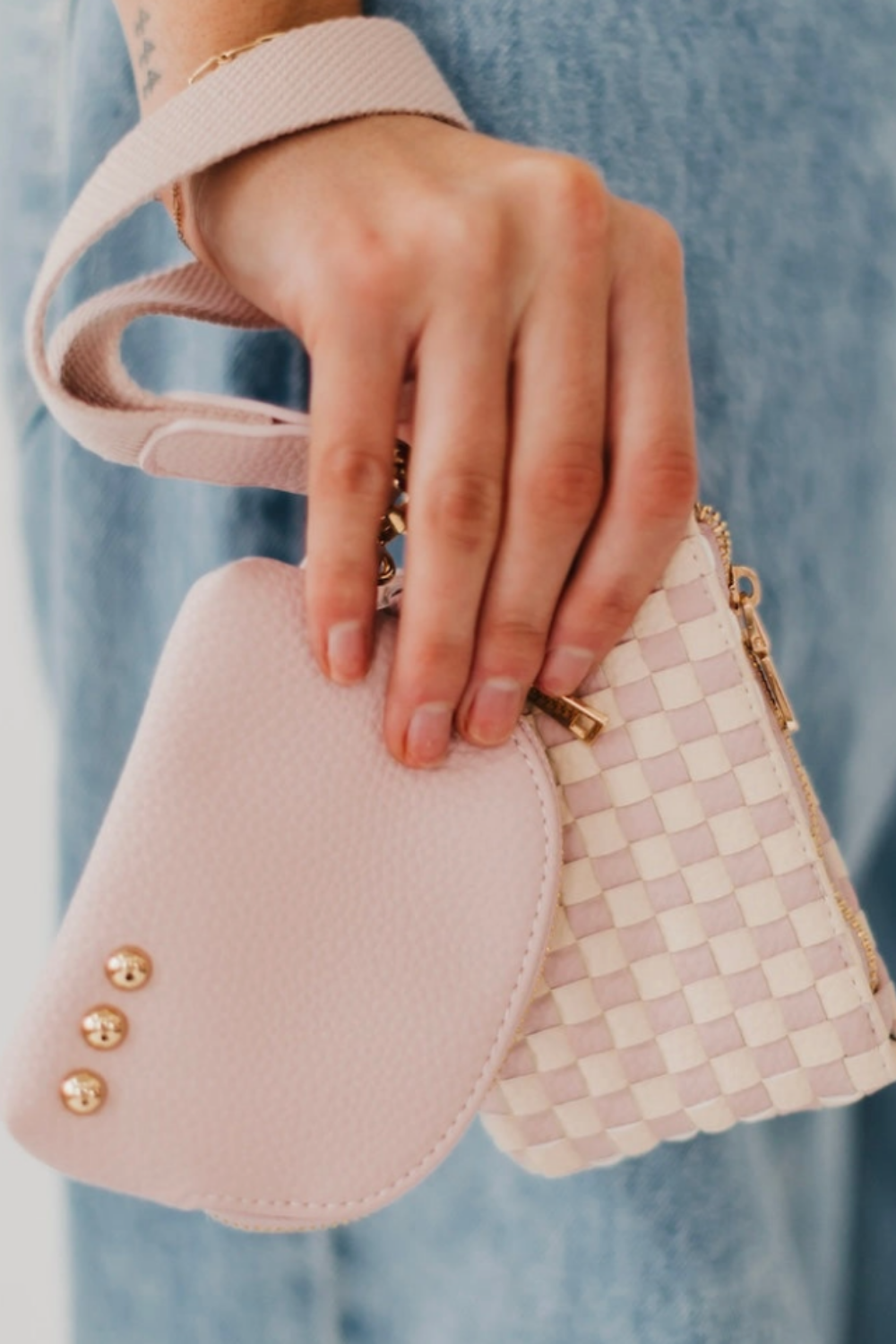 Wonderlust Woven Dual Pouch Wristlet