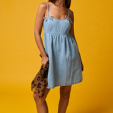 Alyssa Bow Detail A-Line Dress