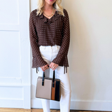 Polka Dot Ruffle Blouse